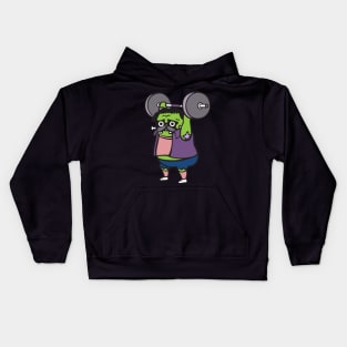 The snatch weightlifting Pug Frank Kids Hoodie